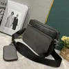 24SS FODAYER DESTERER Bag Men Trio Messenger Bag Высококачественные сумки по кроссу женщины Классические роскошные сумки для кошельки с кожа