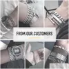 3-11mm Bracelets pour hommes en acier inoxydable gourmette chaîne à maillons cubains couleur argent noir bracelet en or hommes femmes bijoux cadeau 7-10 Dhgarden Ots3X