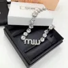 Diamond Necklace 2022 Link Tiktok Live Imitation Mosang Love Chain Ins Female Niche Design Simple Drill Full303s
