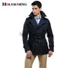 Men's Trench Coats Holyrising Men Trench Coat Slim Coats Casual Streetwear Windbreak Mens Clothing Shorts Vintage Overcoat Size S-4XL 18746-5 J231012