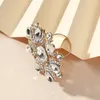 Cluster Rings Luxury Flower Design White Crystal Zircon Engagement For Women Bride Wedding Jewelry Accessories Gift Female Golden