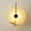 Wall Lamp Led Bedroom Living Room Art Decoration Lighting Handmake Natural Marble Lampshade Mounted Sconces