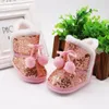 Laarzen geboren babyschoenen winter jongen meisje pailletten sneeuw met pluche bal baby antislip peuter katoenen schoen 231012