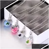 Pendant Necklaces Crystal Heart Drift Wishing Bottle Ball Pendants Necklaces For Women Fashion Glass Necklace Diy Jewelry Christmas Gi Dhxtv