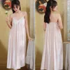 Women's Sleepwear Sleeveless Night Dress Women Girl Summer Cotton Sexy Lace Embroidery Long Nighty Vintage Nightgown Princess Nightwear