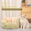 Cat Beds Furniture Soft Warm Sleep Cat Bed Funny Cactus Petal Shape Pet House for Kitten Puppy Deep Sleeping Plush Nest Furniture Wholesale 231011