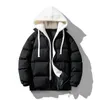 Men's Down Parkas Winter Jackets Men Thicken Warm Cotton Hoodie Coats Windbreak Black Loose Male Waterproof Windproof Hiphop 231011