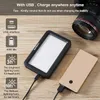 Lampe pour appareil photo/lumière vidéo, lampe photo portable à LED fine, bouton lumineux bicolore à intensité variable, écran LCD intégré, batterie rechargeable 4000 mAh + support pour griffe porte-appareil photo