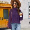 Women's Sweaters Turtleneck White Color Pullovers Sweater Full Sleeves Loose Crop Tops Short Jumpers Clothes