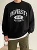 Men 's Hoodies University 1987 정통 재미있는 디자인 남성 스웨터 모든 매치 의류 패션 스트리트 탑 레트로 편안한 풀오버