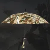 Parapluie de camouflage survie 98k parapluies à long manche semi-automatique pliant protection solaire pêche randonnée parapluie pistolet poignée parapluies