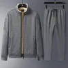 Tracksuits masculinos homens sólidos conjunto de inverno jaquetas calças cashmere manter quente moda stand-up colarinho correndo fitness boa qualidade