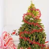 Weihnachtsdekorationen, 180 cm, rote Beeren-Weihnachtsgirlande, optionale Beleuchtung, goldene, silberne Beeren-Kunstgirlande, Weihnachtsdekoration für das Jahr 231012