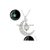 Colliers de pendentif brillent dans les colliers pendentifs sombres pour les femmes chaîne plaquée sier longue nuit de mode bijoux de mode gb651607069 bijoux n dhi7c