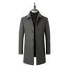 Misturas de lã masculina 2023 primavera en ervilha casaco outono longo jaqueta homem cashmere mistura casaco ao ar livre 231011