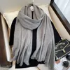 Scarves Winter Warm Solid Thick Cashmere Scarf for Women Large 70*200cm Pashmina Shawl Wraps Bufanda Female with Tassel Scarves 231012
