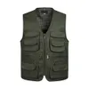 Męskie kamizelki Mężczyzn Multi-Papieł Klasyczny kamizelka Męska bez rękawów rozładunek Solid Coat Work Prapher Tactical Mesh Vest Kurtka 231011