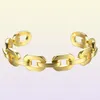 Enfashion Pure Form Medium Link Chain Cuff Armband Bangles For Women Gold Color Fashion Jewelry Jeweleriy Pulseiras BF182033 V4992755