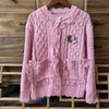 Women's Knits Womens Lace Patchwork Knitted Cardigan Autumn Loose Cute Lolita Sweater Jacket Coat Female Casual Knitwear Vesten Dames