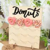 Party Decoration Wooden Donut Stand Wall Doughnut Holder Board Kids Birthday Party Table Decor Baby Shower Wedding Favors Mariage Party Supplies 231012