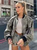 Women's Leather Faux Women Fashion Solid Zip Up Jackets Autumn Winter O Oeck Long Sleeve Streetwear Coat 2023 Ladies Causal Loose Tops 231011