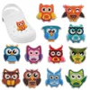 Partihandel 100st PVC Cartoon Colorful Owl Bird Sandals Shoe Charms Fit armband Ornament Tillbehör Dekoration