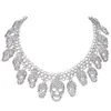 Tuliper Halloween Schedel Ketting Voor Vrouwen Crystal Rhinestone Choker Partij Sieraden Accessoires Geschenken Iced Out Chain Chokers297r