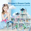 Accessoires de maison de poupée château de rêve princesse jouets Kit de bricolage pour enfants construisant de grandes Villas meubles miniatures cadeaux d'anniversaire de noël enfants jouet 231012