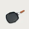 9 inch Non Stick Coating Grill Pans Folding Handles Nonstick Skillet Frying Pan Steak Egg Camping Picnic Home Cookware Q640