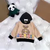 vêtements pour enfants couleur marron designer mode automne vêtements ensembles en gros coton matériel bébé garçons vêtements à capuche et pantalons