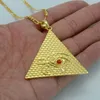 Pendentif Colliers Anniyo Pyramide égyptienne pour femmes Hommes Égyptiens Oeil d'Horus Bijoux Egypte Amulette Hiéroglyphes #019306
