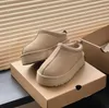 Pantofole Tasman Tazz seme di senape Ciabatte in pelliccia di castagno Pelle di pecora Classica Ultra Mini Stivali con plateau Inverno Donna Uomo Scarpe slip-on Tomaia in pelle scamosciata Lana Autunno Scarpe moda