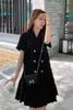 Robes de maternité 8055 # 2021 été mode coréenne noir maternité Blazer robe une ligne élégante grande taille vêtements pour femmes enceintes Chic grossesse L231012