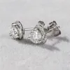 Brincos canner 1ct/per d cor forma de coração moissanite diamante para mulheres 925 prata esterlina brinco jóias de casamento presente