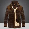 Men's Jackets Winter Jacket Men Thicken Warm Fleece Shirts Coats 100% Cotton Plaid Flannel Jacket Military Clothes Chaquetas Hombre Size M-4XL 231012