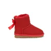 Nieuwe kinderlaarzen luxe sneeuwlaarzen designer kinderschoenen winter peuterlaarzen klassieke ultra mini laars botton baby jongens meisjes enkellaarsjes