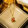 Mode Sweet Style Gold Ploated Pendant Necklace Strass Water Druppel Paar voor vrouwen Hoge kwaliteit Bruiloft Geschenk sieraden Geen doos