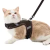 Cat Collars Leads Cat Harness Walking Lead Leash Mesh Chest Collar Reflective Dog Collars Adjustable Breastplate Easy Control Pet Accessories 231011