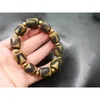 Strand Vintage en détresse Dzi Agate Bracelet Tube perles