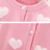 Cardigan Autunno Inverno Neonato Vestiti per bambini Maglioni per ragazze Maglione lavorato a maglia Cardigan Manica lunga Cappotto per bambina Giacca per bambini Capispalla per bambini 231012