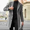 Trench Coats Masculinos Casacos de Inverno Homem Novo Roupas Masculinas Britânico Business Casual Casaco de Lã Jaqueta de Primavera jaquetas longas para homens poncho trench coat J231012