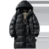 Parkas masculinas para baixo 30 ° moda masculina 90 pato branco jaquetas de inverno grosso quente impermeável com capuz parka casaco 231011