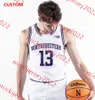 Northwestern Wildcats Basketball Jersey 10 Parker Strauss 34 Matthew Nicholson 43 Blake Smith 54 Gus Hurlburt Northwestern Jerseys Custom Stitched Mens Youth