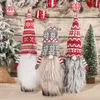 Decorazione natalizia Stile europeo e americano lavorato a maglia in lana con viso meno vecchio con barba lunga Tappo per bottiglia di vino Copri bottiglia di vino per le vacanze in casa