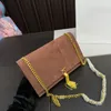 Designer Donna Kate 99 Borsa a tracolla con nappa in pelle scamosciata Francia Parigi Marchio di lusso Y Pelle nabuk YSSL Borsa a tracolla Lady Borsa a tracolla con tracolla a catena con patta