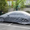 Автомобильные чехлы Одноразовый автомобильный чехол Пластиковая автомобильная одежда Универсальная защита от дождя и пыли для гаража Полное покрытие с резинкой 5,5/6/6,5/7 м Водонепроницаемый Q231012