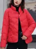 女性のトレンチコートジャケットショートライト薄い小さな綿服コート冬の襟ポケット日本の韓国レジャーパーカートップス