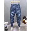 Jeans pour hommes Casual dégradé gris hommes mode lâche hip hop sarouel automne jeunesse joggeurs en plein air pantalon mâle designer streetwear