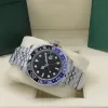 Orologio da uomo della serie GMT di moda del venditore caldo con orologi da polso di alta qualità da 40 mm Macchinari ceramici in acciaio inossidabile impermeabile per il regalo di Natale Senza scatola