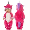 Bambole 2 pzset SuitShoes Outfit per 43 cm Baby Doll Cute Jumpers Pagliaccetti 17 pollici Clothesdoll accessorio 231012